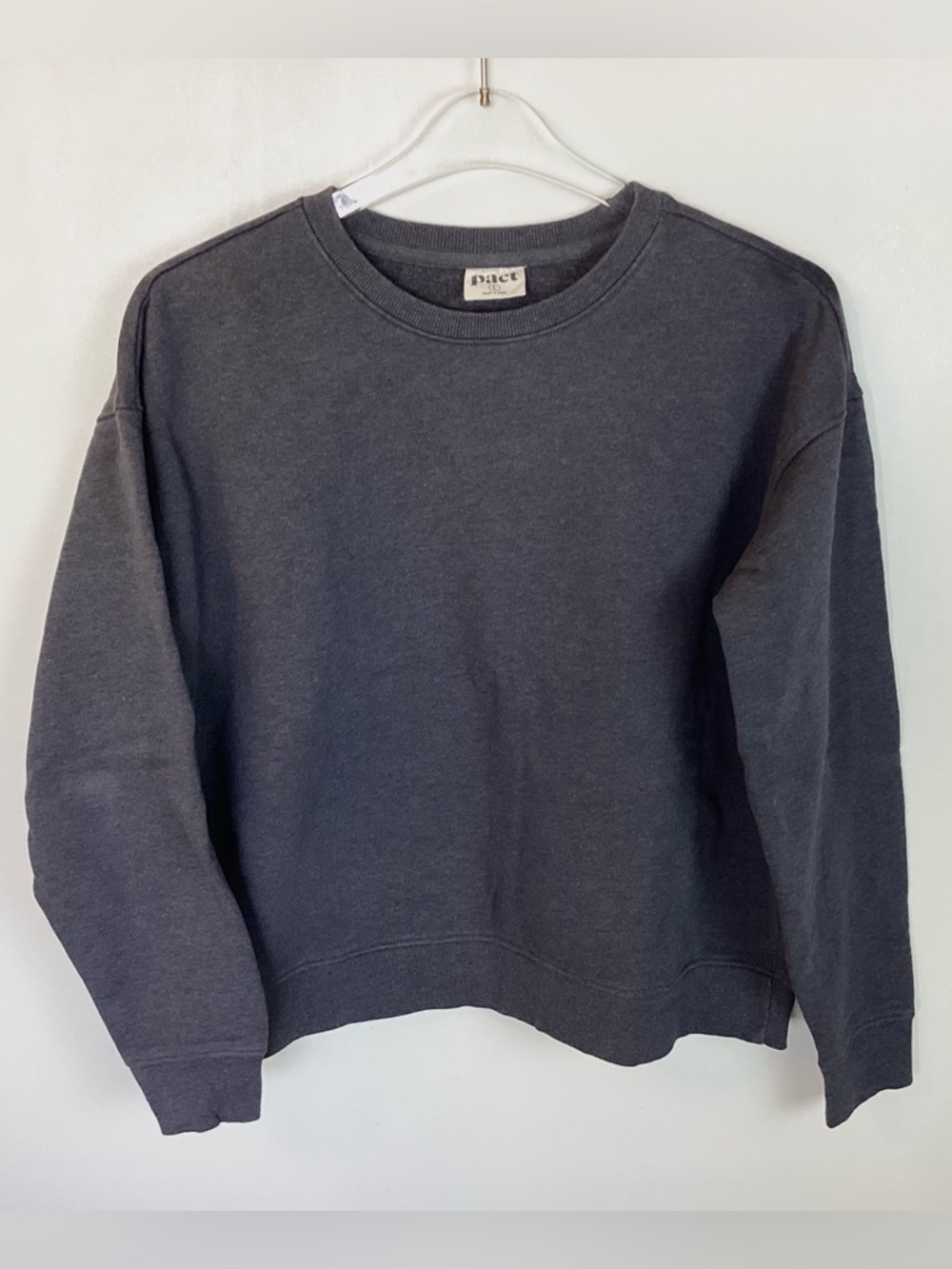 NWOT Pact Organic Crewneck Pullover Sweatshirt - Gray - L